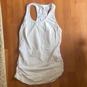 Athleta racerback white fitted tank